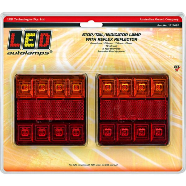 101BAR2 STOP/TAIL/INDICATOR LED LAMP X 2 12V ONLY