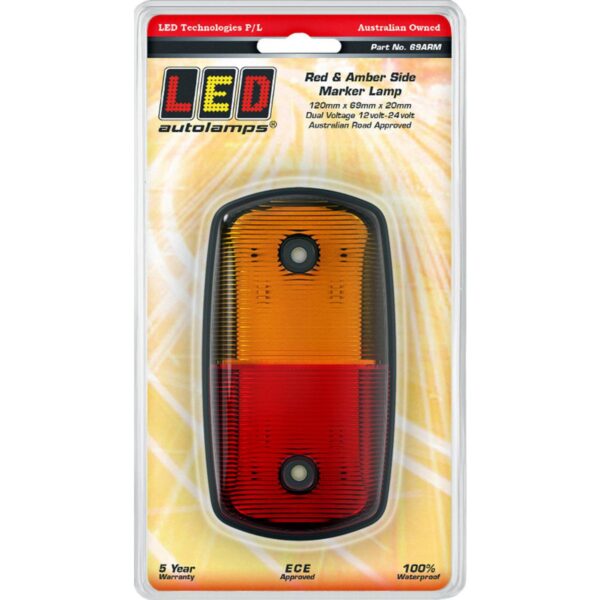 69ARM LED RED/AMBER MARKER LAMP