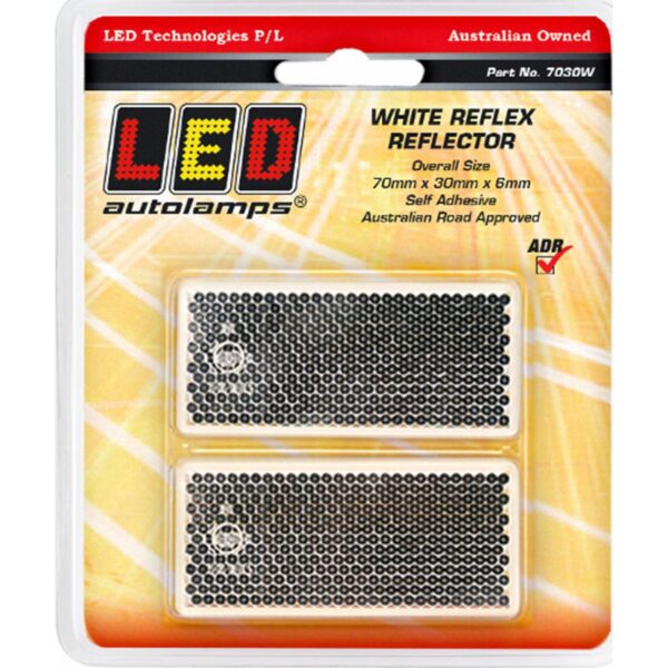 7030W WHITE REFLECTOR SELF ADHESIVE (PAIR)