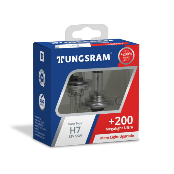 58520XHU H7 12V 55W 200% BRIGHTER TUNGSRAM GLOBE (PAIR)