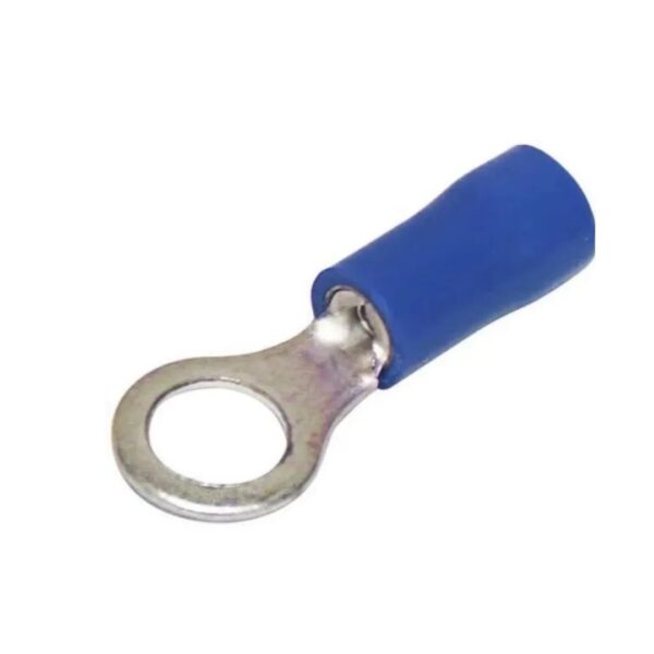 B2-6 BLUE CRIMP EYE TERMINAL 6MM HOLE (100 )