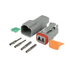 DT2-3 2 PIN GENUINE DEUTCH CONNECTOR KIT  (SOLID TERMINAL)