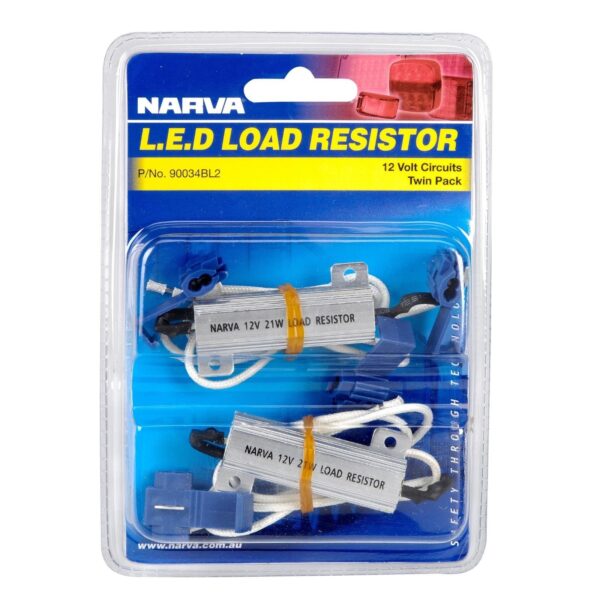 N90034BL2 LED LOAD RESISTORS (NARVA) 12V 21W  ( PKT 2 )