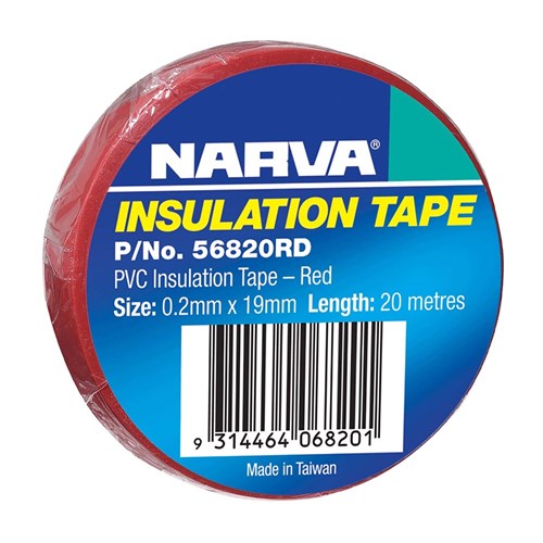 N56820RD RED PVC TAPE .2MMx19MM 20M (EACH)