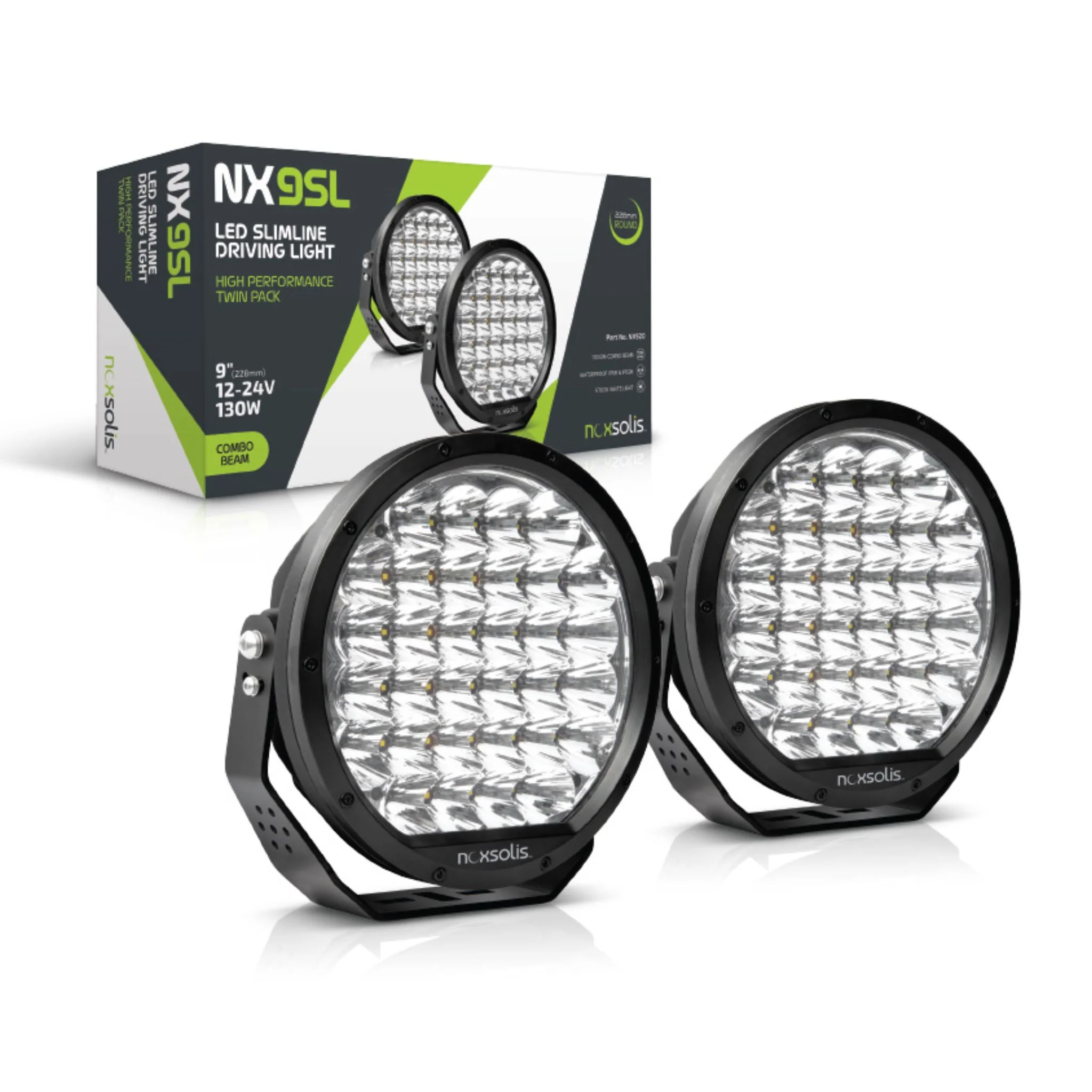 NX920 9" SLIM LED DRIVING LIGHT KIT - COMBO BEAM - 12/24V