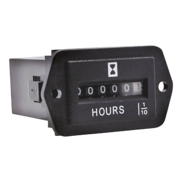 HM2 SQUARE HOUR METER 0-99,999HRS 6-50V
